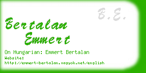 bertalan emmert business card